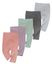 Toddler Organic Cotton Plain Knitted Ribbed Girl Leggings Autumn